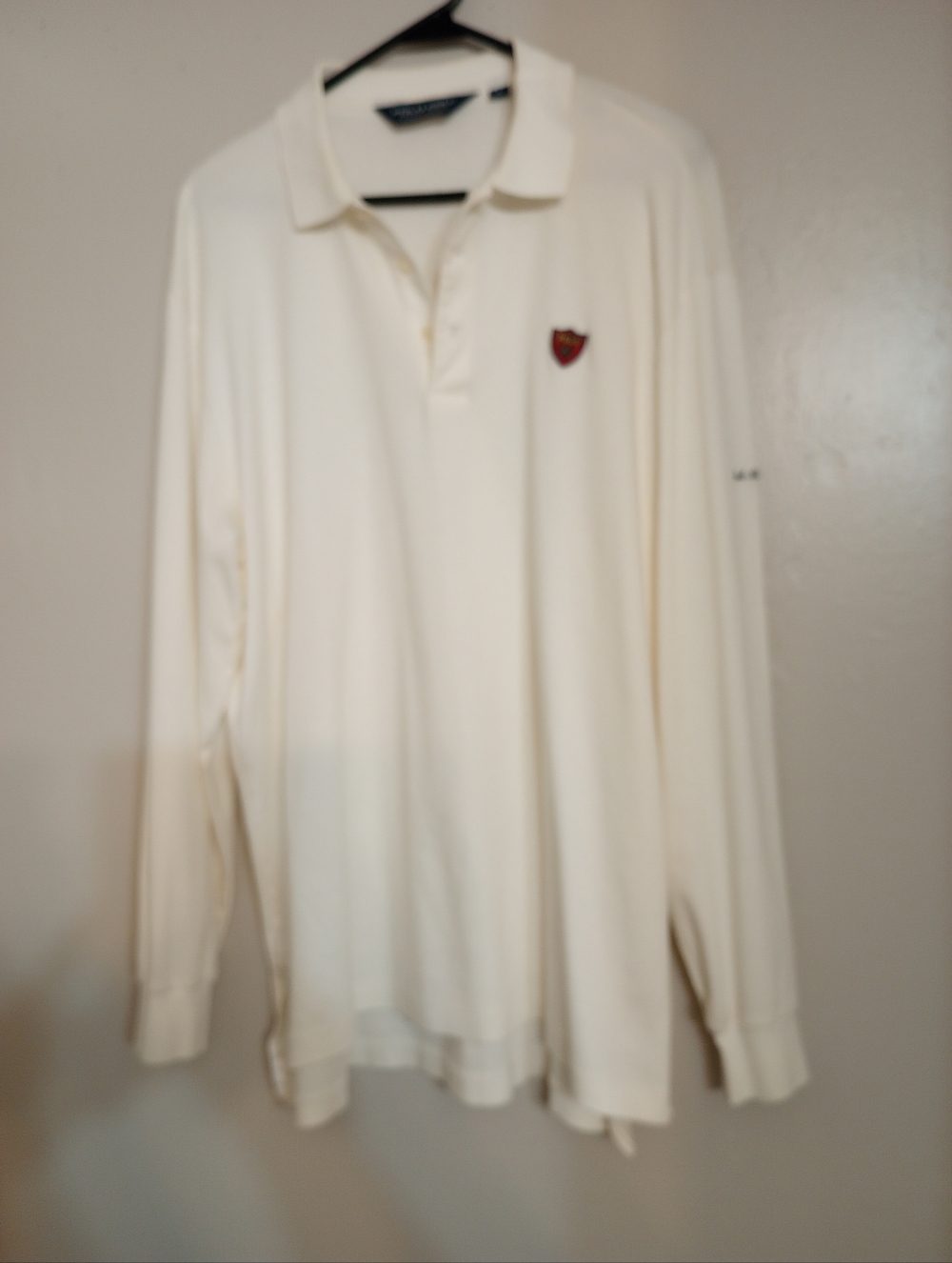 Polo Golf Plaid Crest Polo Logo Long Sleeve Oak Mountain Embroidery On Sleeve